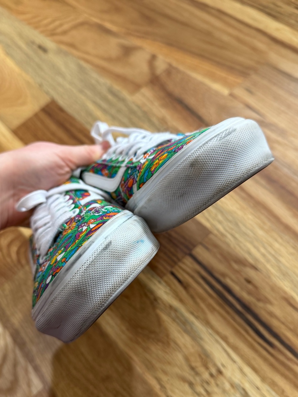 Vans Old Skool Floral Mushroom Shoes - Picture 5 of 8